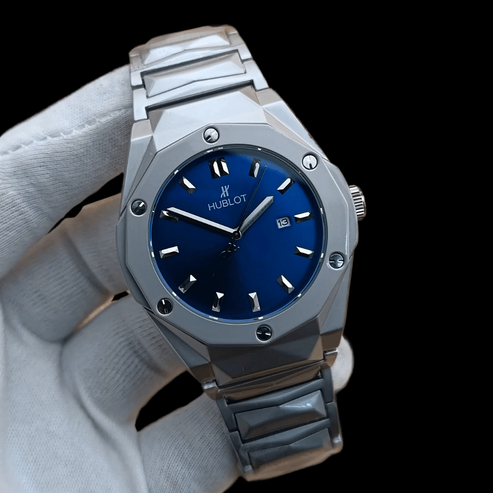 Hblot Diamond Cut Date Watch