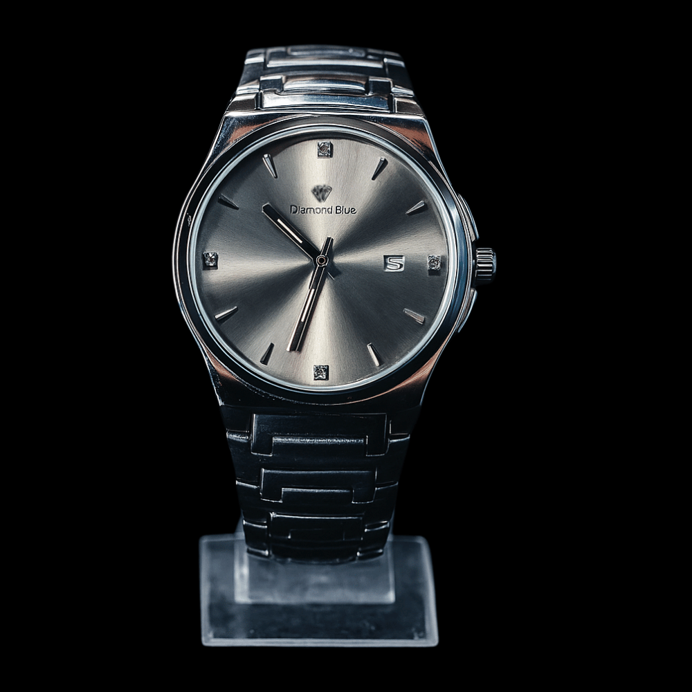 Diamond Blue Silver Chrono