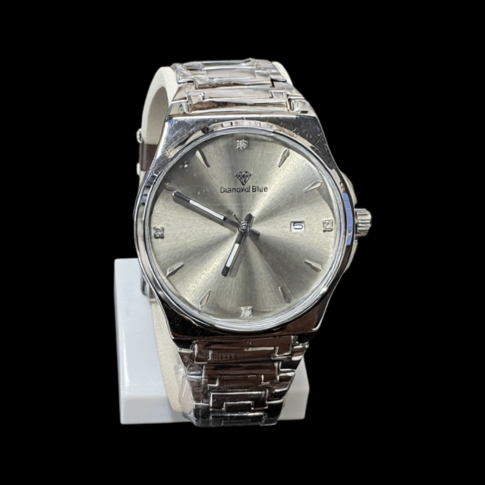 Diamond Blue Silver Chrono
